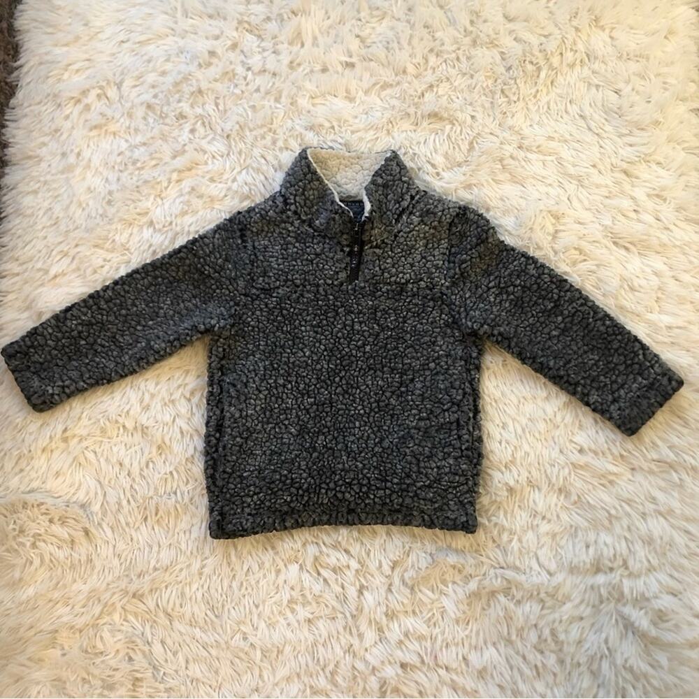 Copper Key Girl’s Long Sleeve Sherpa Zipper Jacket Charcoal Grey/Black Size 7-8